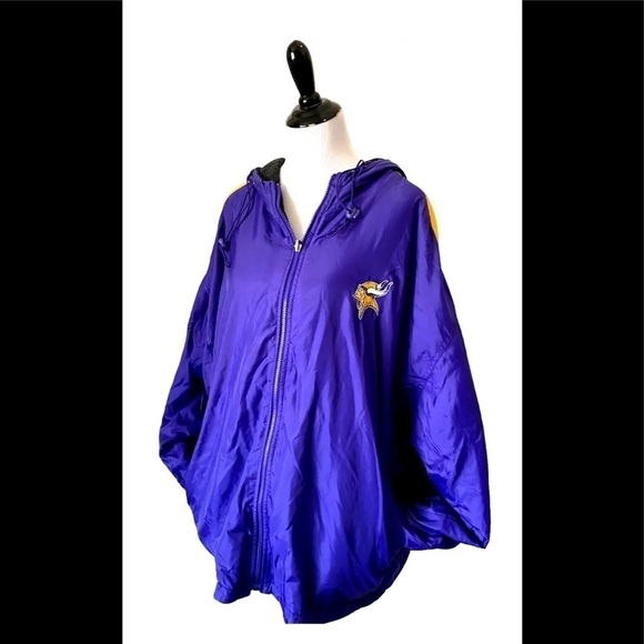 NFL Other - Mens Minnesota Vikings NFL Puma Sz 2XL XXL Jacket Reversible Full Zip Logo Hood